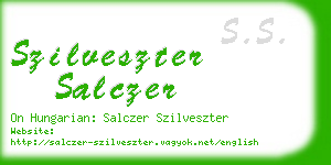 szilveszter salczer business card